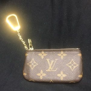 Louis Vuitton monogram key pouch with keychain